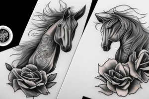 Horse run tattoo idea