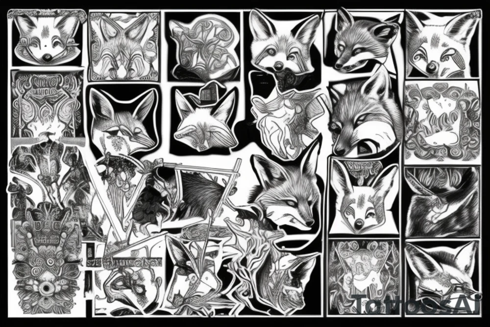 Red fox tattoo idea