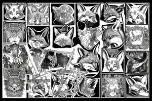 Red fox tattoo idea