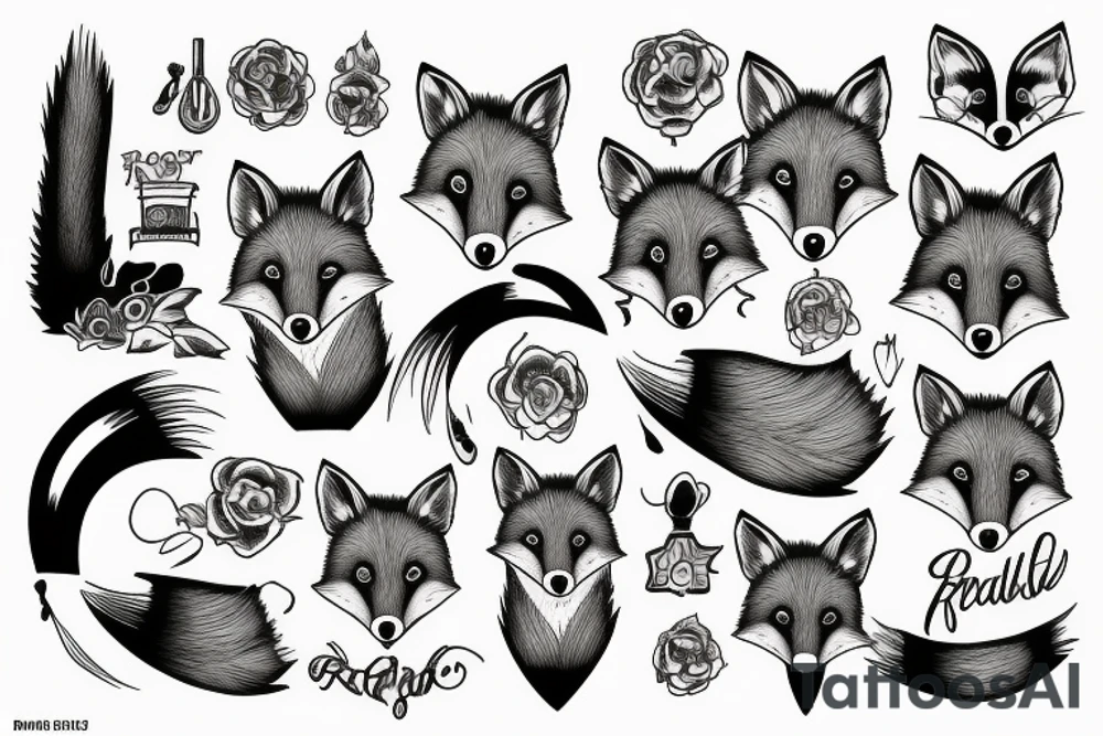 Red fox tattoo idea