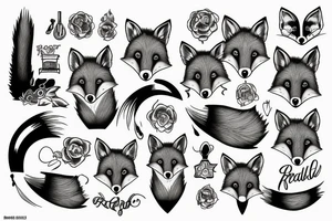 Red fox tattoo idea