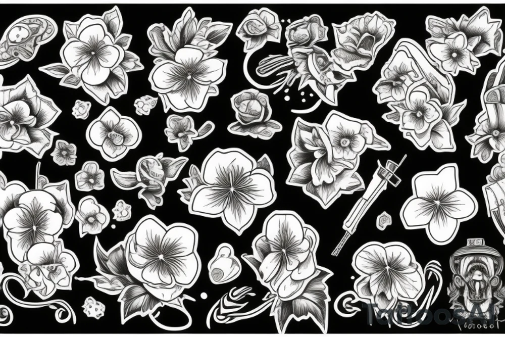 Violets tattoo idea