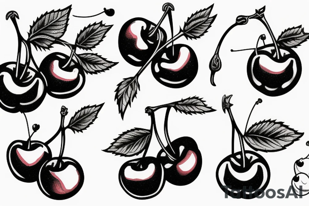 Two cherries tattoo idea