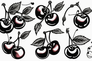 Two cherries tattoo idea