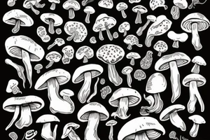 Mushrooms tattoo idea