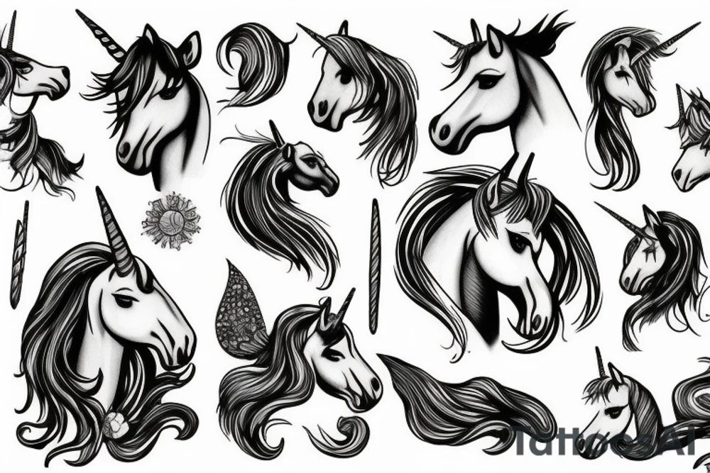 Unicorn tattoo idea