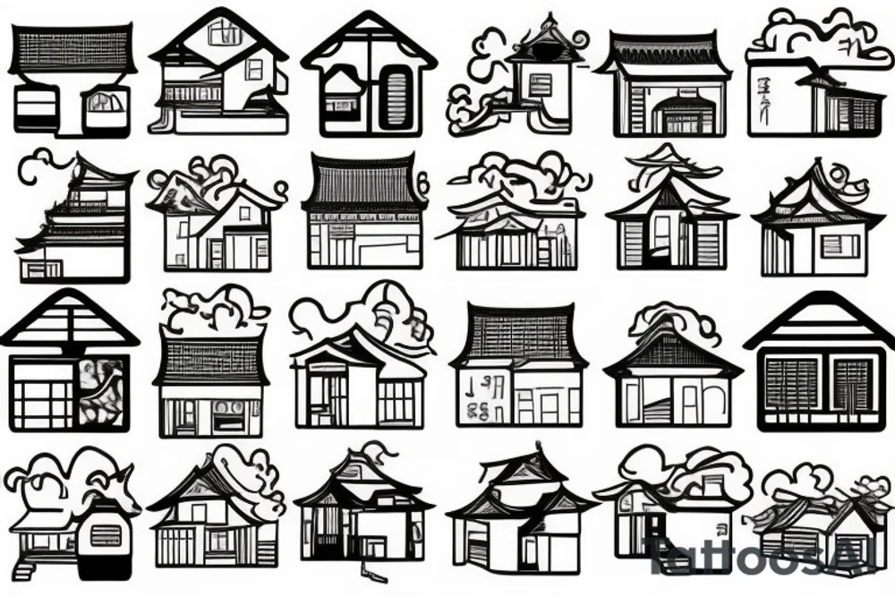 Floating house tattoo idea