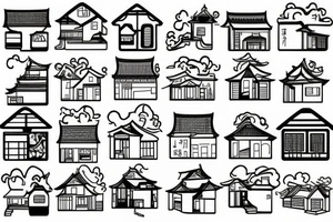 Floating house tattoo idea