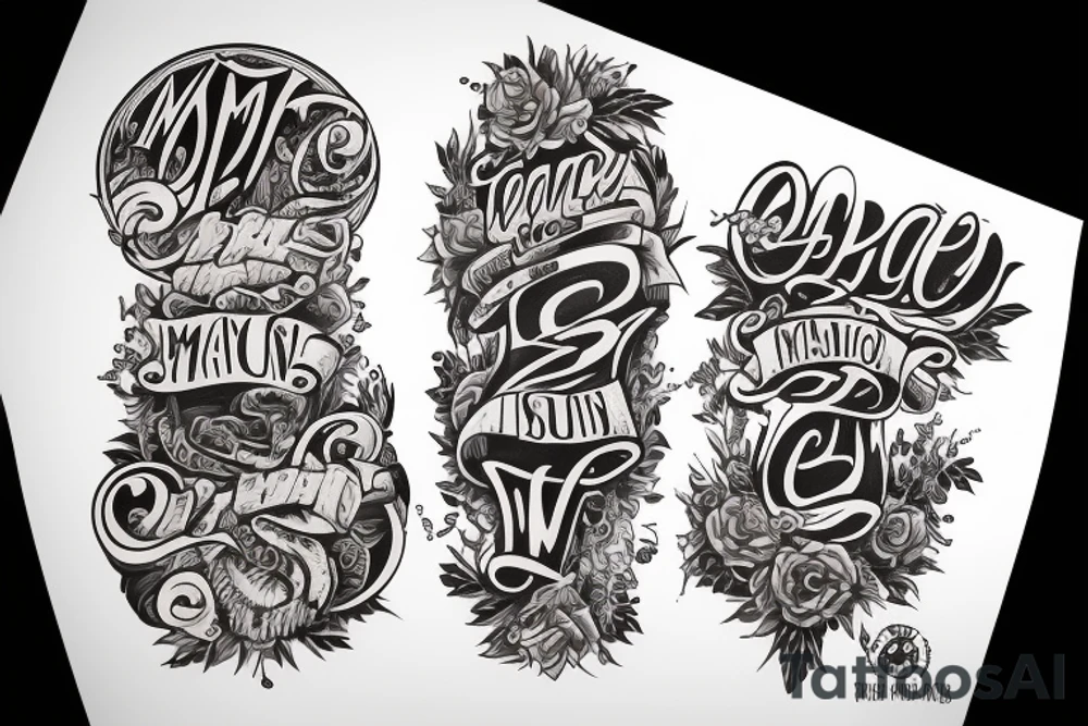 With the names Etiam and Mateo tattoo idea