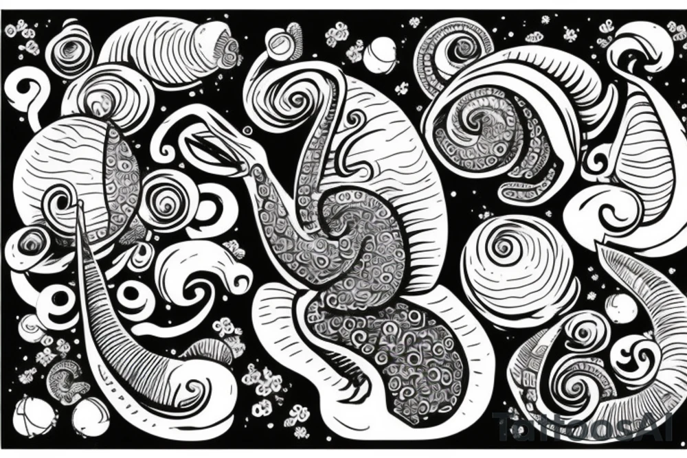 a snail with a house instead of a shell tattoo idea