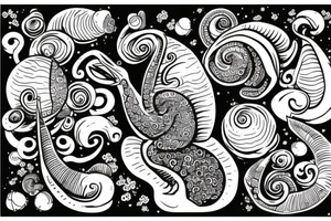 a snail with a house instead of a shell tattoo idea