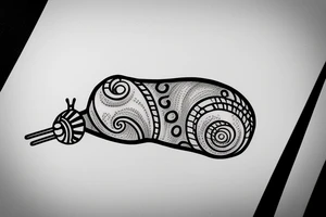 a snail with a house instead of a shell tattoo idea