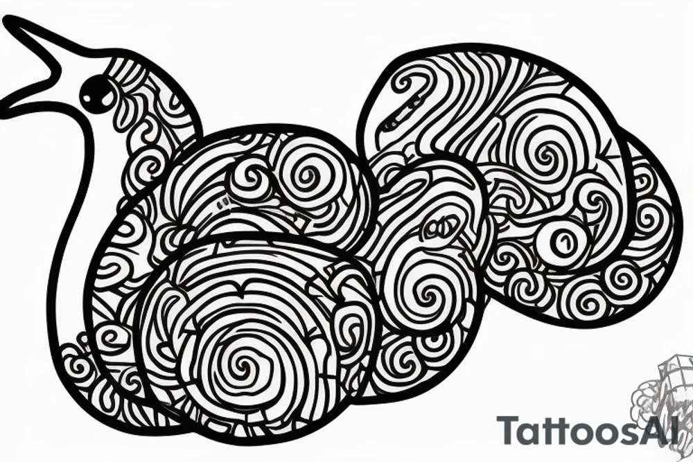 a snail with a house instead of a shell tattoo idea
