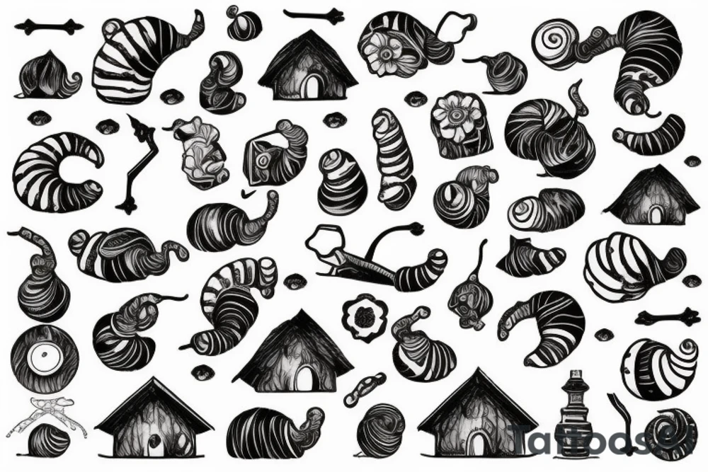 a snail with a house tattoo idea