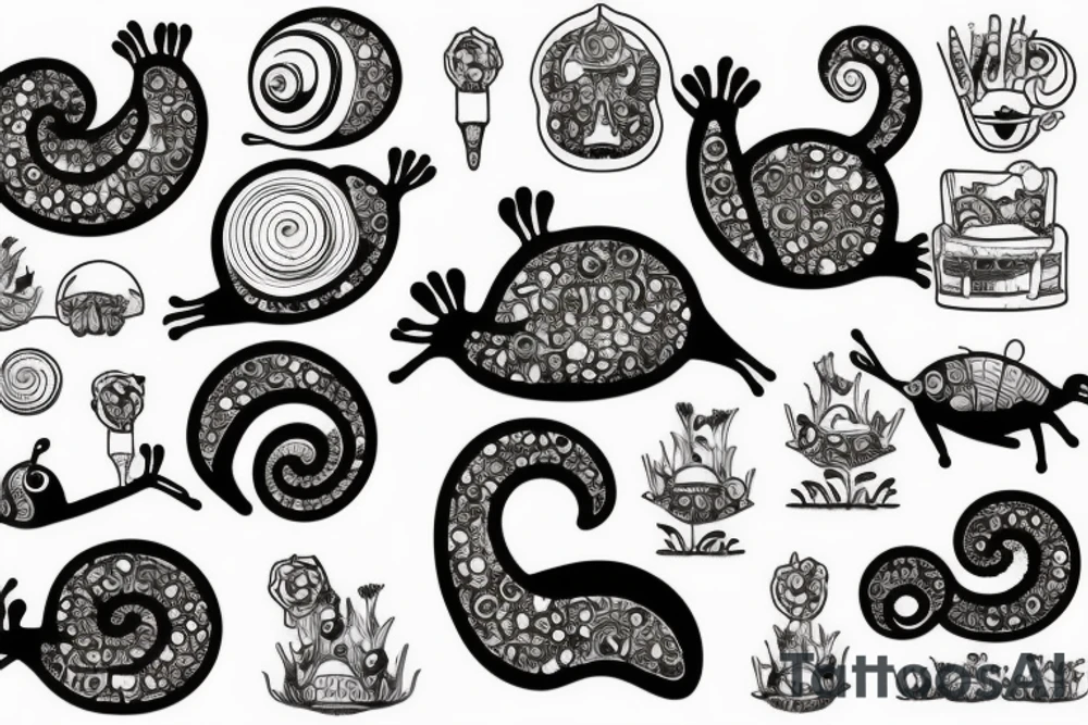 a snail with a house tattoo idea
