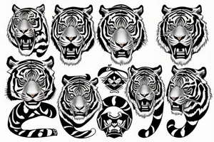 angry tiger tattoo idea