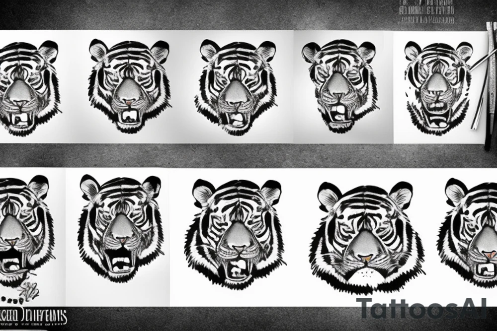 angry tiger tattoo idea