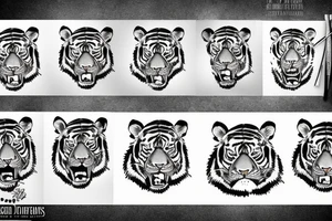angry tiger tattoo idea