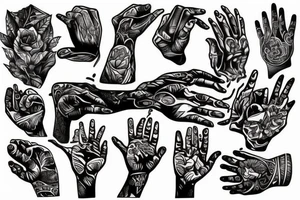 full right hand tattoo idea
