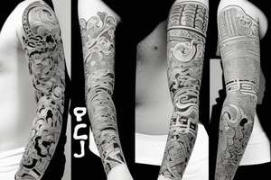 right hand in japanese style tattoo idea