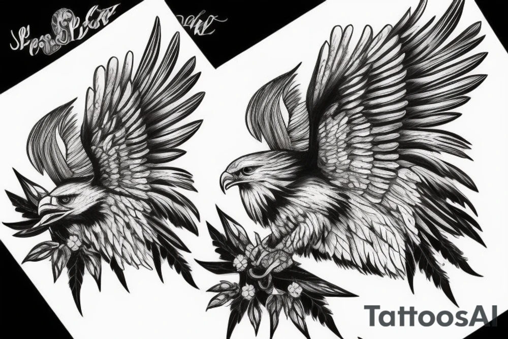 eagle in the black forest tattoo idea