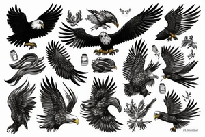 eagle in the black forest tattoo idea