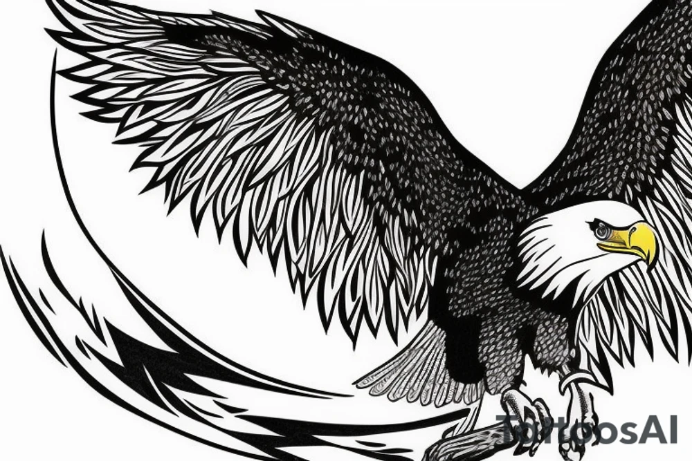 eagle in flight. Over mountains with forest tattoo idea eagle in flight. Over mountains with forest tattoo idea