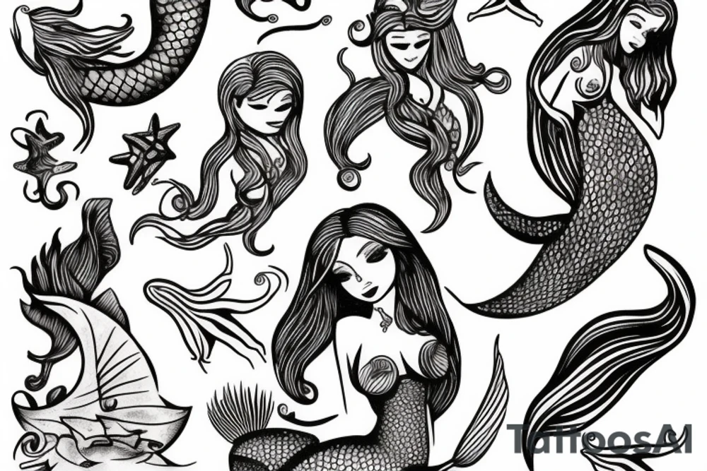 Mermaid tattoo idea