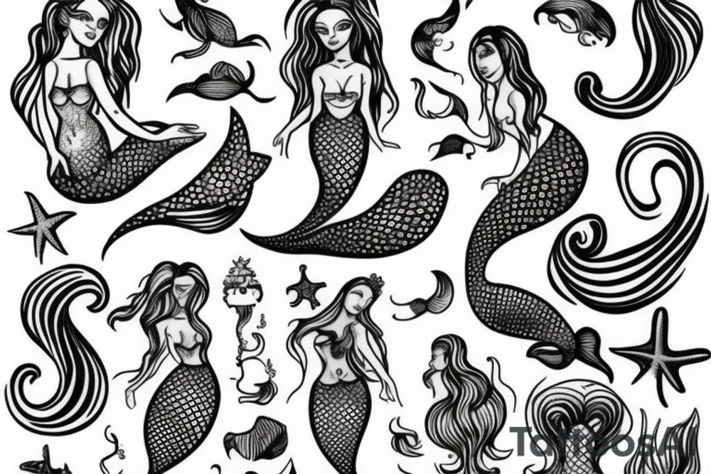 Mermaid tattoo idea