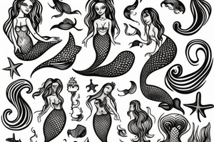 Mermaid tattoo idea