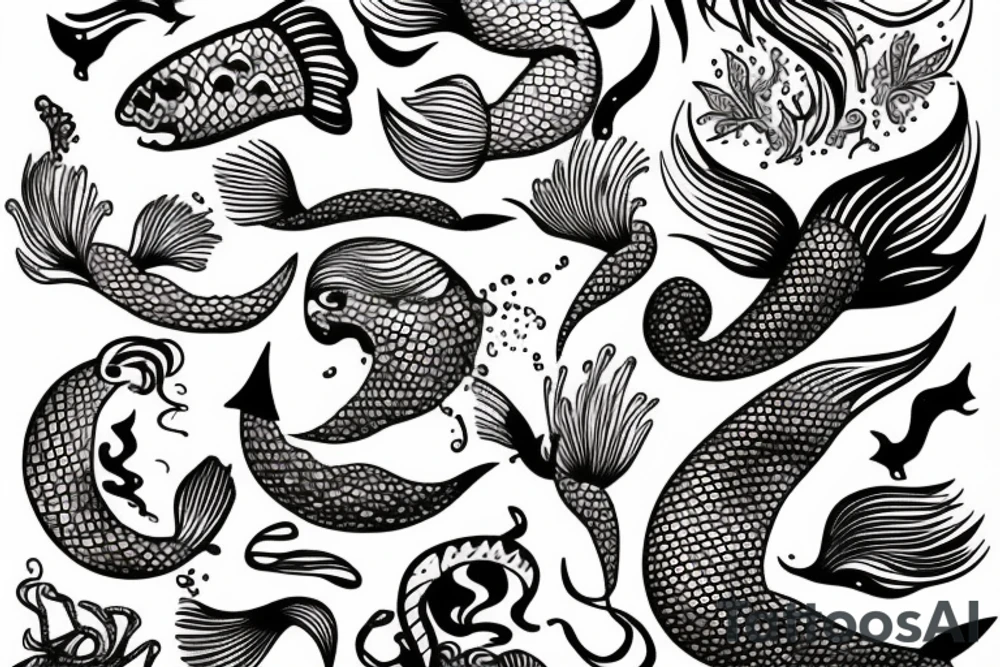 Mermaid tattoo idea