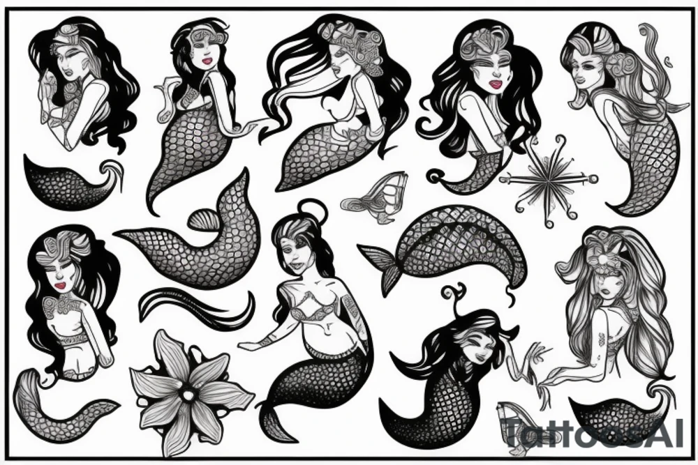 Mermaid tattoo idea