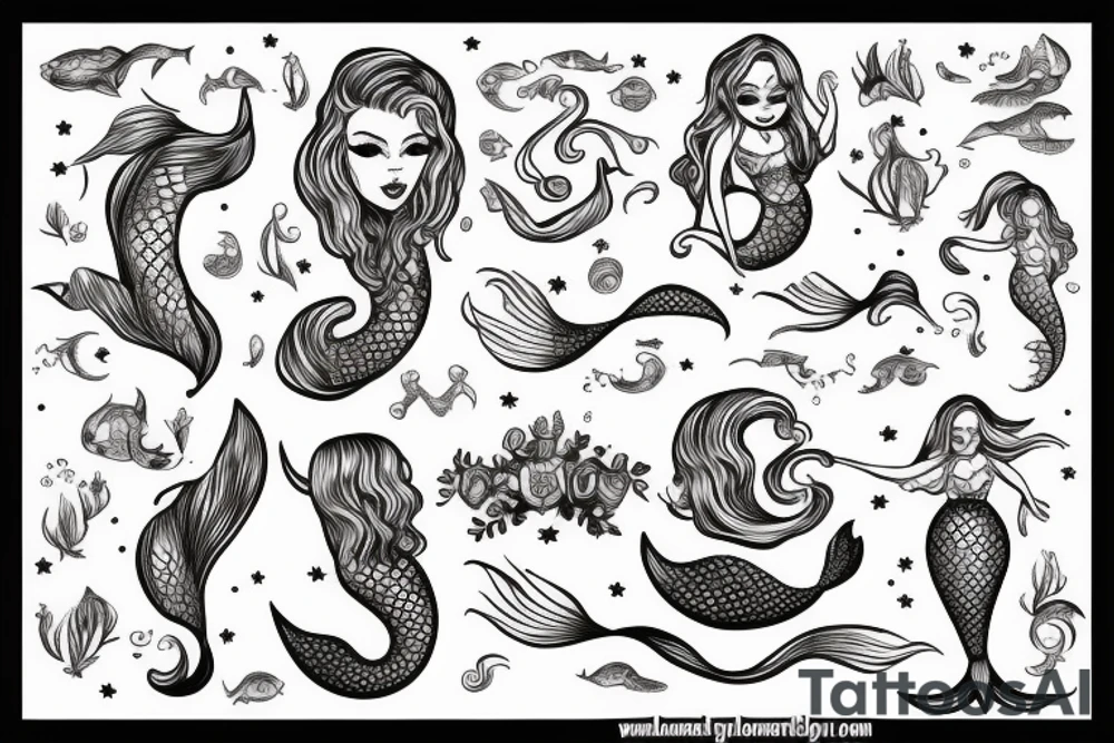 Mermaid tattoo idea