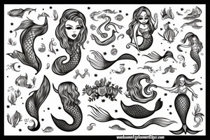 Mermaid tattoo idea