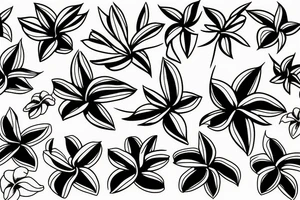 plumeria single line drawing tattoo idea