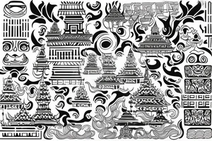 laos traditional pattern tattoo idea