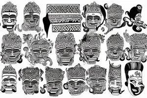 laos traditional pattern tattoo idea