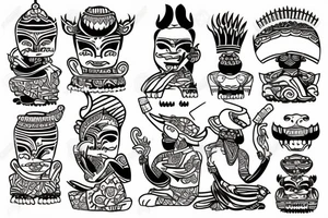 laos traditional pattern tattoo idea