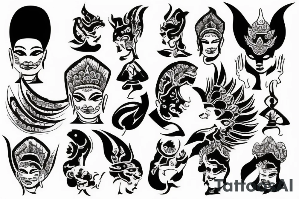 laos thai art tattoo idea