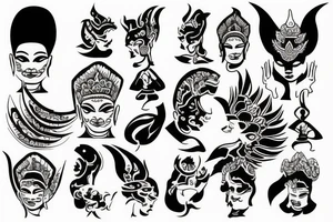 laos thai art tattoo idea