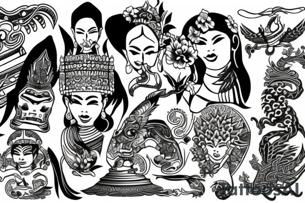 laos thai art tattoo idea