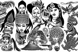 laos thai art tattoo idea