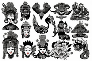 laos thai art tattoo idea