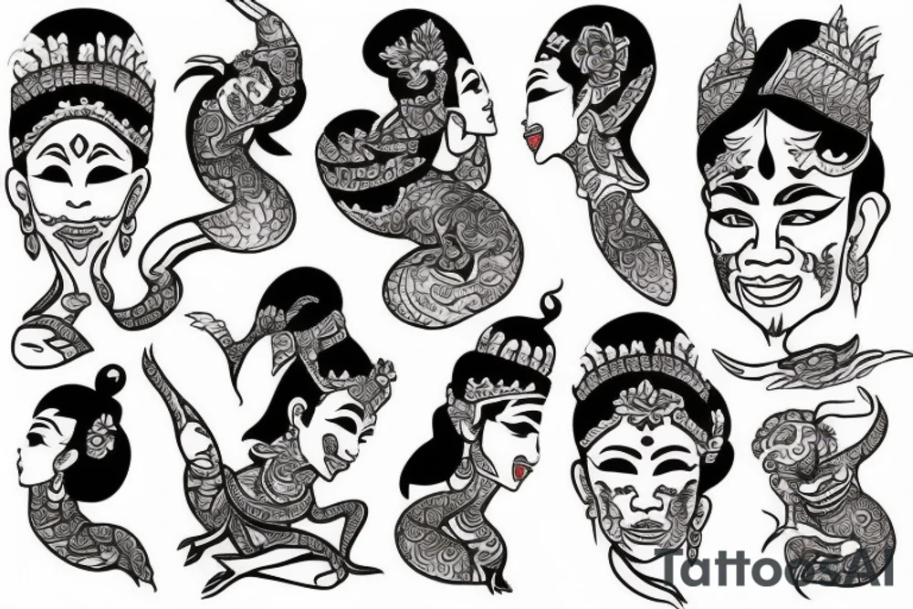 laos dancer tattoo idea