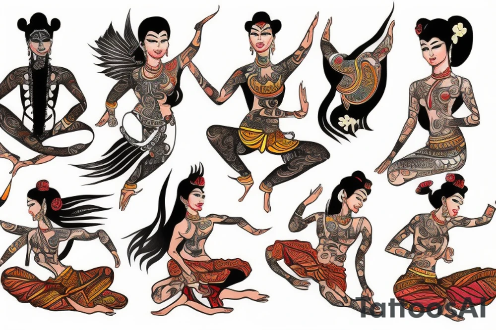 laos dancer tattoo idea