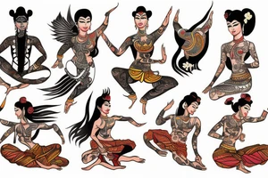 laos dancer tattoo idea