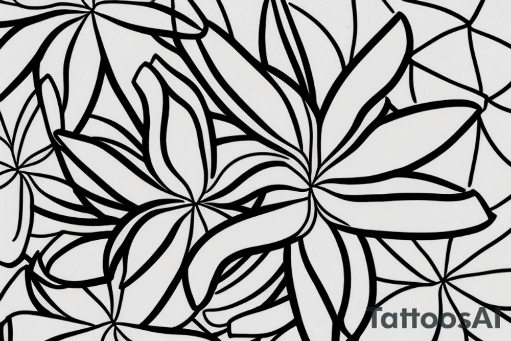 plumeria line drawing for collar bone tattoo idea