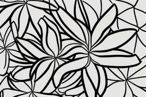 plumeria line drawing for collar bone tattoo idea