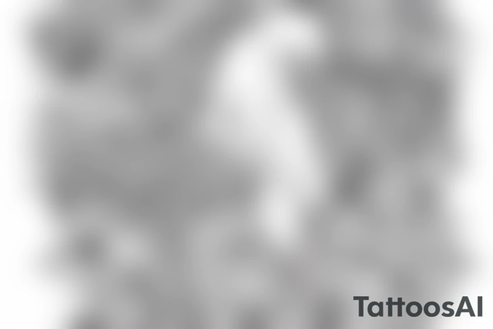 single line drawing tattoo of a dancer tattoo idea