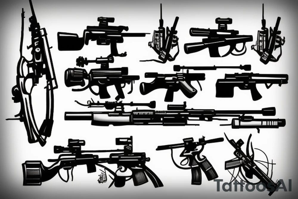 sniper rifle tattoo idea